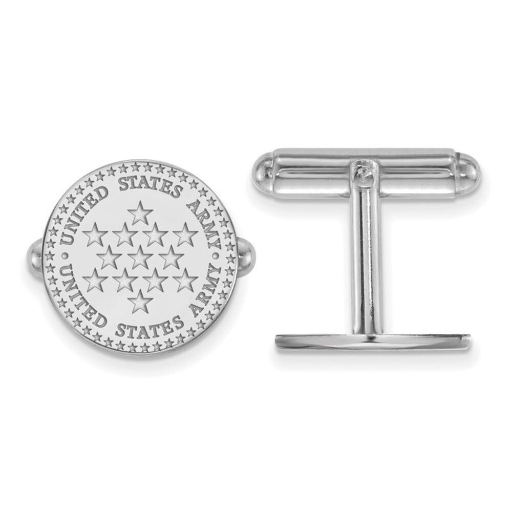 Sterling Silver U.S. Army Disc Cuff Links